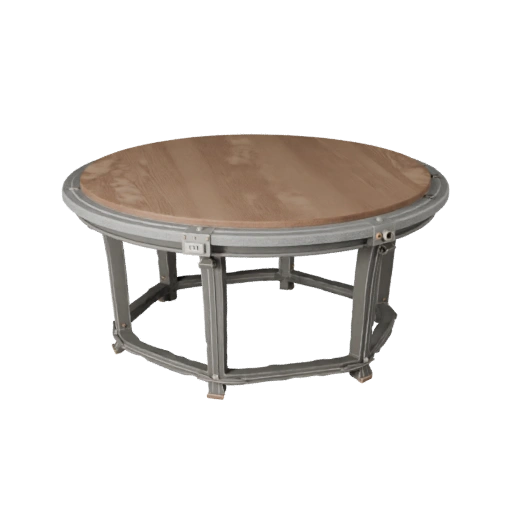 Runder Konsolentisch 3D-Asset für Engine-Level