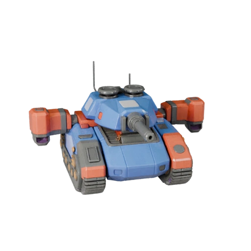 Modello 3D di Carro Fantascientifico Cartone Animato per Giochi Stilizzati Asset PBR