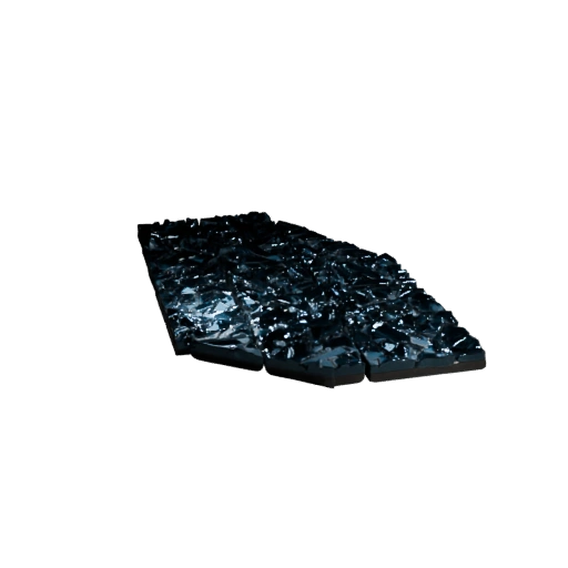 High Poly Alien Crystal Plain Tile 3D for VFX Close-Ups