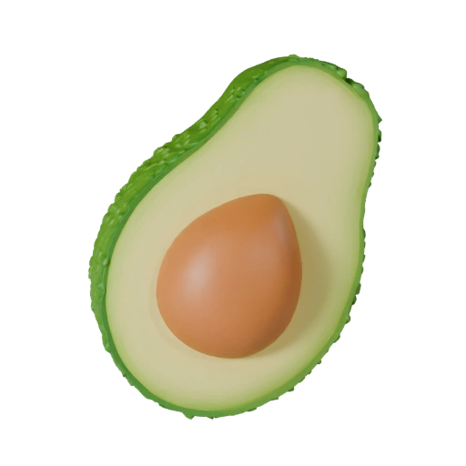 Avocado-Hälfte STL 3D-Asset für Hobby-Druckbauer