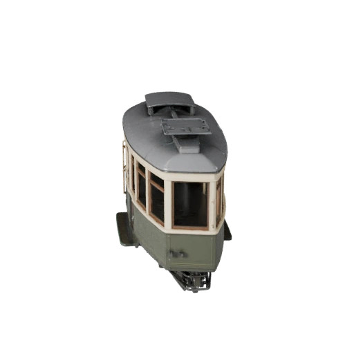 High Poly Vintage Tramcar 3D Model for Studio Renders