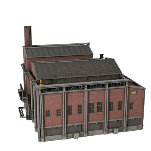 Hohe Poly Kraftwerk 3D Modell für Archviz für Architektur
