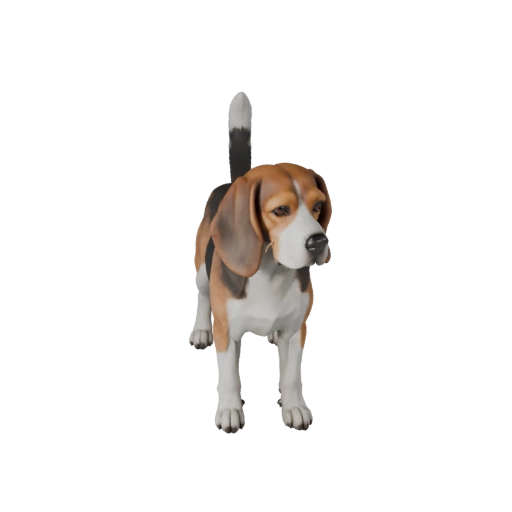 Beagle Hund 3D Modell für Unity - Spielfertiges Asset, FBX | Lizenzfrei