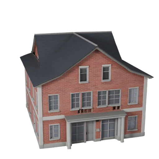 Ranch House 3D Model for Unity - Game Asset for Architecture