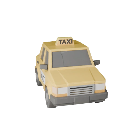 Modelo 3D de Taxi de Alto Poligonaje para Renders de Estudio Activo PBR (Legacy)