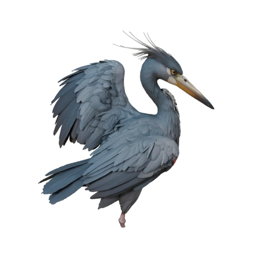 Modelo 3D de Garza para Blender - Activo PBR con Texturas | Libre de Regalías