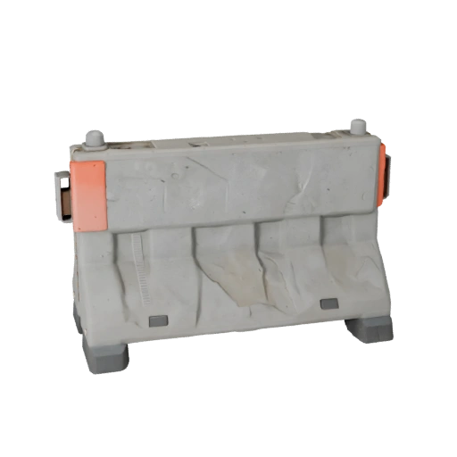 Barrera de Tráfico para Seguridad de Sitio, Modelo 3D para Simulación
