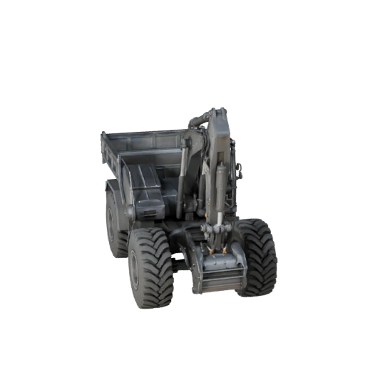 Modèle 3D de Camion Benne Prêt pour le Jeu pour Jeux Temps Réel - PBR