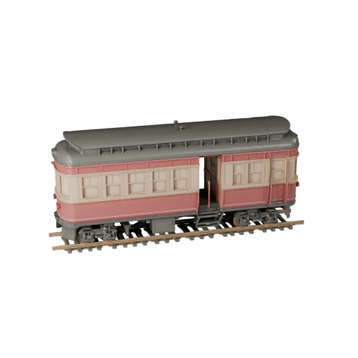 Printable Vintage Passenger Train STL 3D Model for
