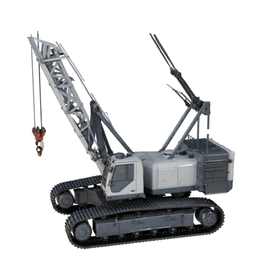 Modèle 3D de grue sur chenilles pour Blender - PBR réaliste