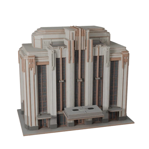 3D модель фасада в стиле Ар-деко для Blender - Рендер-ресурс