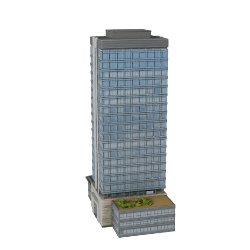 Torre de Escritório Modelo 3D para Unity - Ativo de Jogo para Arquitetura
