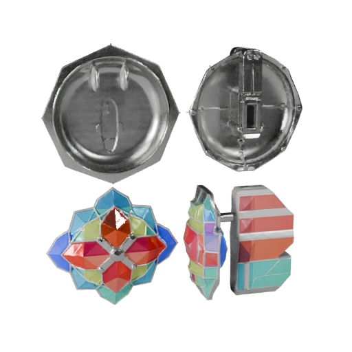 Spilla Decorativa Geometrica Asset 3D per Motori di Gioco