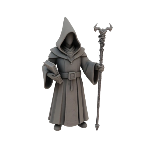 Fantasy Zauberer Miniatur STL