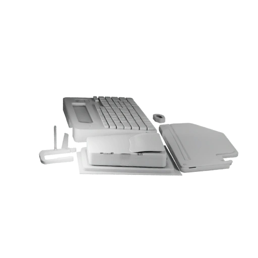 Detallado Teclado Mínimo Activo Principal 3D para Estudio