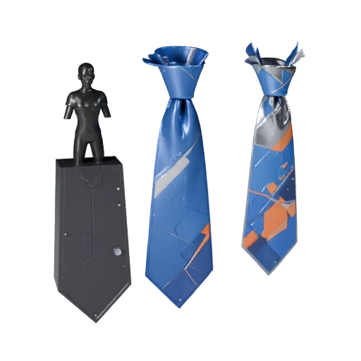 Accessoire de mode 3D de cravate stylisée pour jeux et temps réel