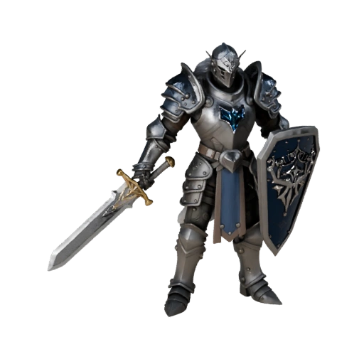 Realistic Armored Paladin Character Model - Rigged