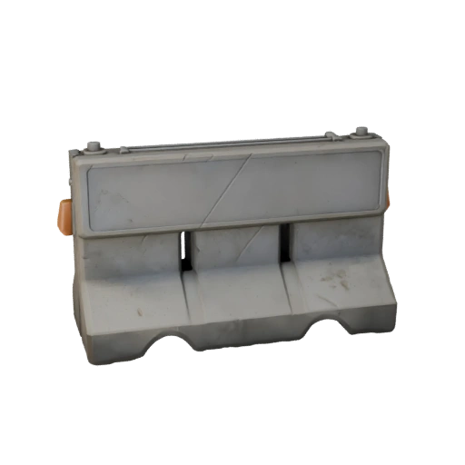 Barrera de Tráfico Temporal 3D Sim Asset para Uso en Estudio