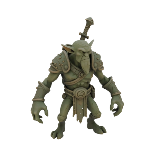 Fantasy Goblin Shaman Miniature STL - Swarm