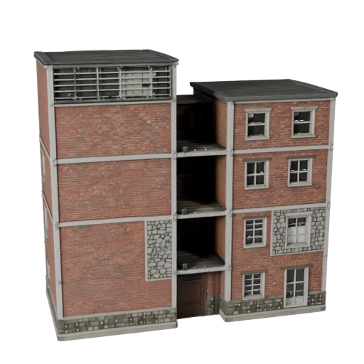 Kit di costruzione modulare medievale high poly 3D per Archviz