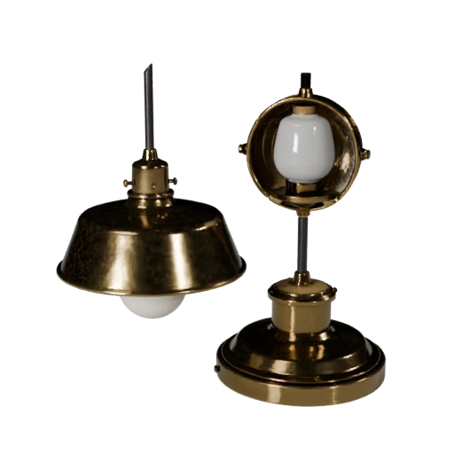 Lampadario a Sospensione in Ottone Asset 3D per Pagine Negozio Online