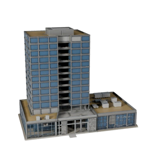 Modello 3D Kit Ufficio Modulare Stilizzato - Asset di Gioco in Tempo Reale