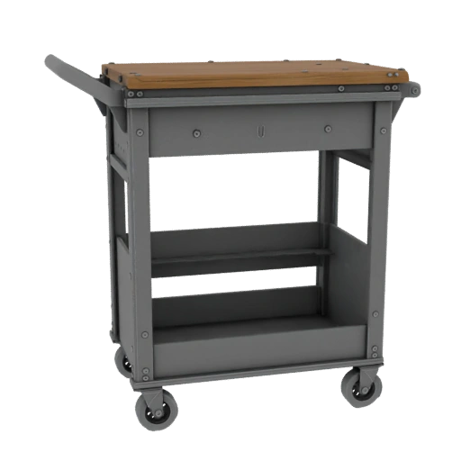 Carrello Attrezzi Garage STL Asset 3D per Uso Studio
