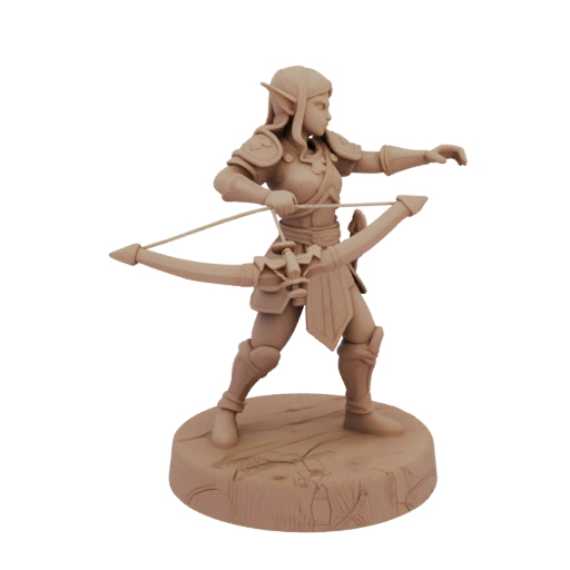 Fantasy Elfe Bogenschütze Miniatur STL - Ladehaltung