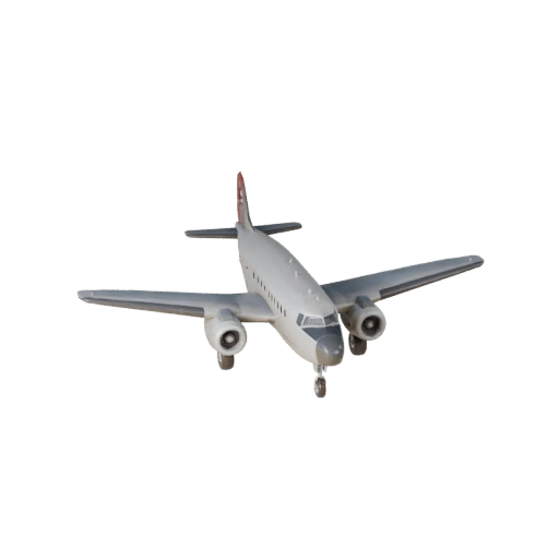 Oldtimer-Verkehrsflugzeug 3D-Modell für Unity - Echtzeit-Asset