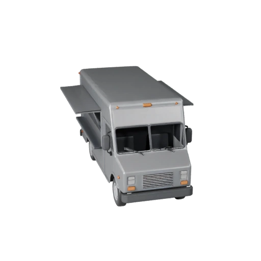 Food Truck 3D Model for Unreal Engine - Game Ready Asset