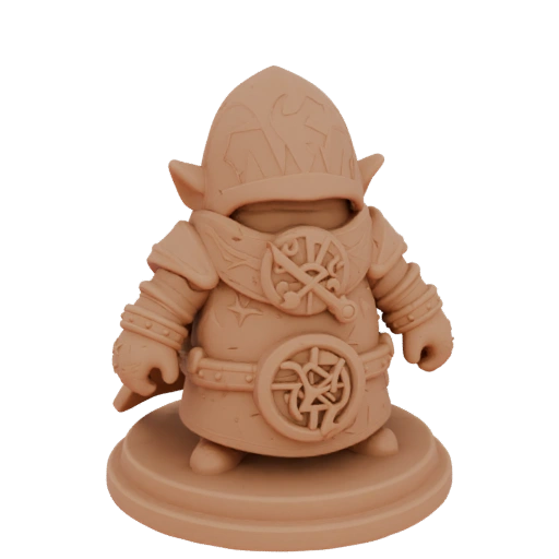 Miniature STL Médiévale de Nain Assassin - Garde