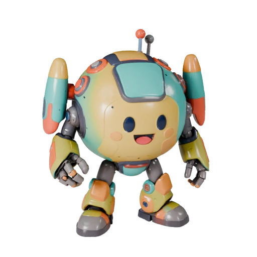 Stylized Robot Style Mascot | Game Engine PBR Asset Pack