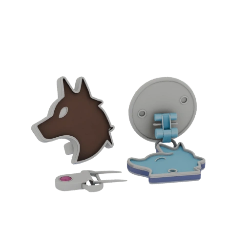 Spilla a Revers con Motivo Animale Asset 3D per Stampanti Resina