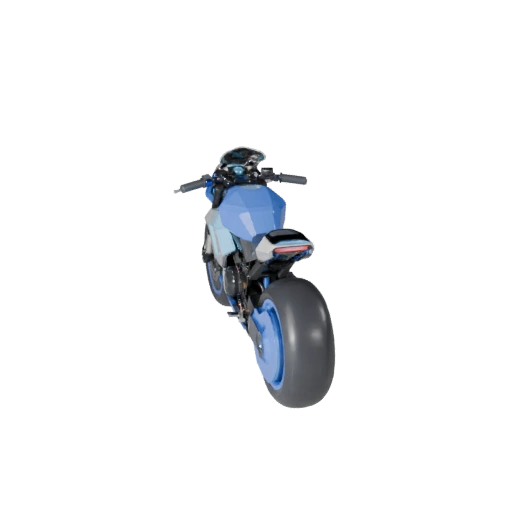 Modello 3D Moto Cyberpunk Low Poly per Unity & Unreal