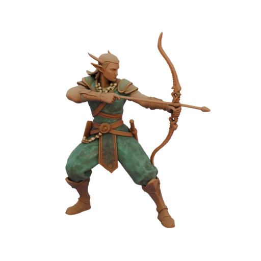 Fantasy Antike Elfen Bogenschütze Miniatur STL