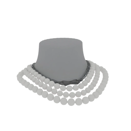 Collier Perlée Superposée 3D pour Catalogues Studio