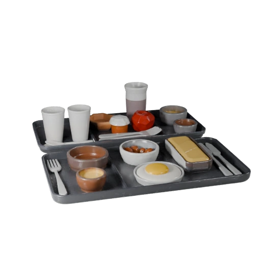 Asset 3D Motore Unity Vasso Colazione Banchetto
