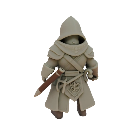 Miniature STL d'Assassin Nain Médiéval