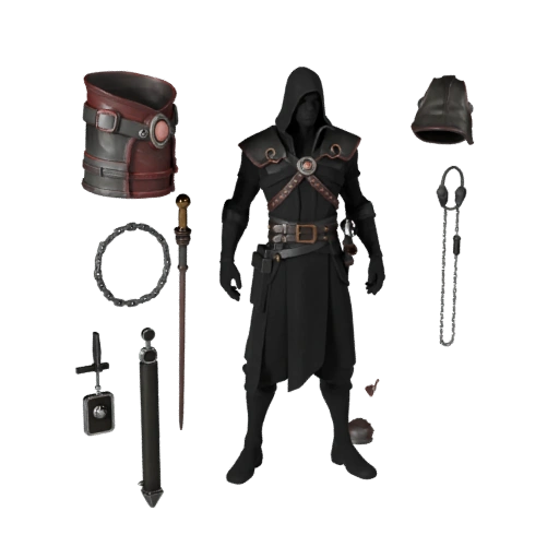 Modèle de personnage d'assassin d'assaut fantastique - Monté