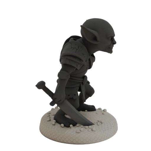 Miniatura de Duende Inimigo de Fantasia em Corrida STL para RPGs de Mesa