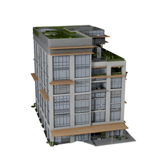 Edificio de Oficinas Sostenible 3D Model para Unreal - Asset en Tiempo Real