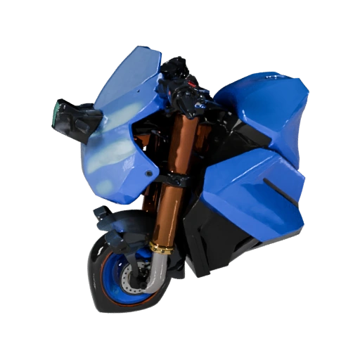 Modelo 3D de Moto Cyberpunk de Alto Poligonaje para Renderizados de Estudio