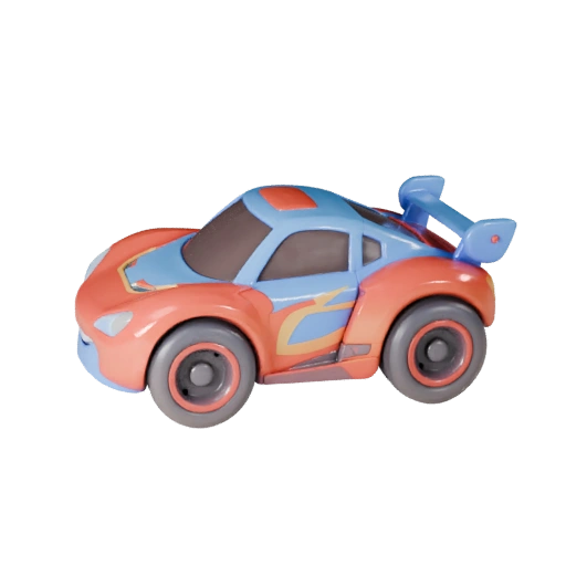 Modelo 3D de Carro de Corrida Desenho Animado para Jogos Estilizados Asset PBR (Legacy)