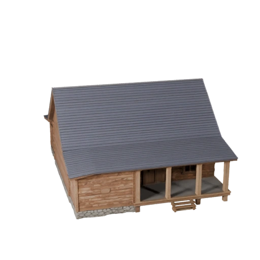Fermette STL Imprimable Modèle 3D - Asset d'Échelle pour Maquettes