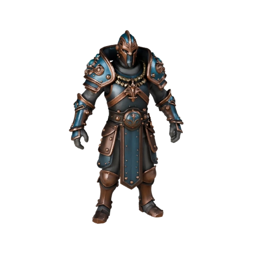 Modello Personaggio Guerriero Fantasy Indurito dalla Battaglia - Modellato
