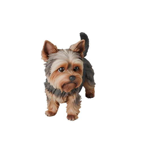 Modelo 3D de Perro Yorkshire Terrier para Blender - Activo PBR con Texturas