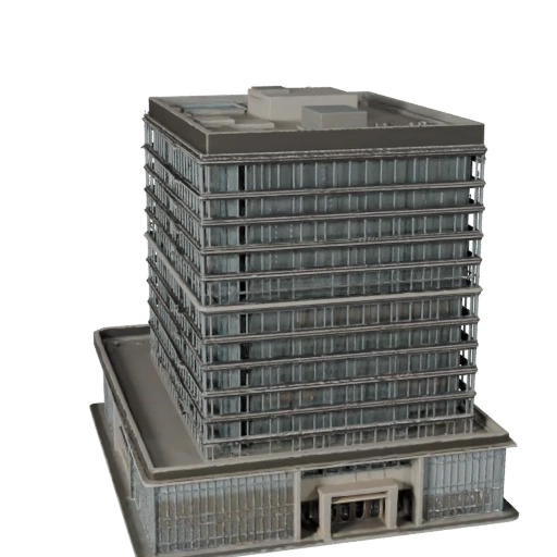 Edificio de Oficinas de Vidrio 3D Model para Unreal - Asset en Tiempo Real