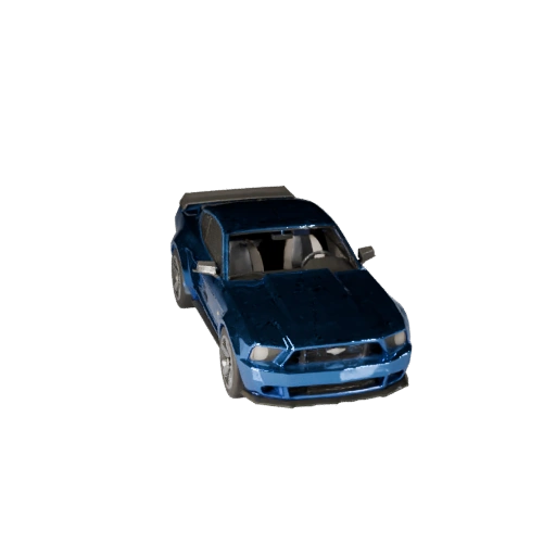 Low Poly Mustang Inspired Muscle Car 3D Model for Unity