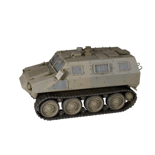 Modelo 3D de Semi-lagarta da Segunda Guerra Mundial para Blender e Jogos - Asset PBR