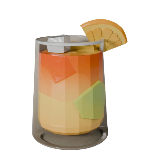 Modello 3D Bicchiere da Cocktail per Giochi Casual e Indie
